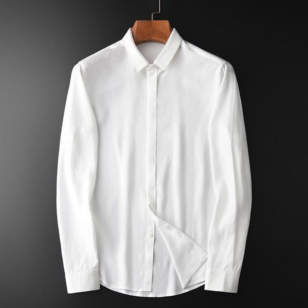 men's casual shirts 100% lyocell mens luxury solid color long sleeve dress plus size 4xl business and man, White;black
men's casual shirts 100% lyocell mens luxury solid color long sleeve dress plus size 4xl business and man, White;black