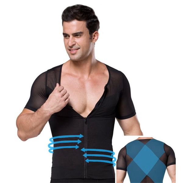 men's body shapers zipper compression t-shirt short sleeve slim waist trainer chest binder belly controling male shapewear, Black;brown
men's body shapers zipper compression t-shirt short sleeve slim waist trainer chest binder belly controling male shapewear, Black;brown