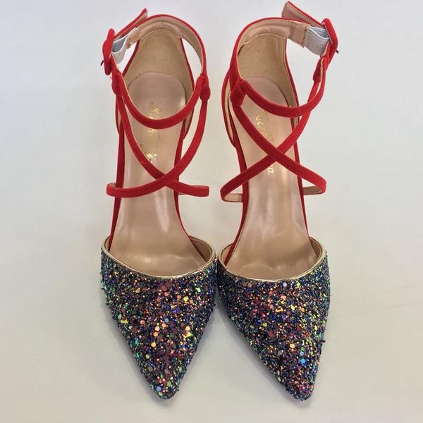 spring buckle starp ladies pumps ol strange style hollow women's shoes pointed-toe wedding women high heels dress, Black
spring buckle starp ladies pumps ol strange style hollow women's shoes pointed-toe wedding women high heels dress, Black