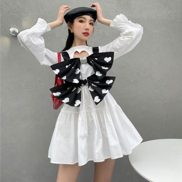 white heart hollow out long sleeve dress women tunic ruffle mini kawai designer spring 2021 casual dresses, Black;gray
white heart hollow out long sleeve dress women tunic ruffle mini kawai designer spring 2021 casual dresses, Black;gray