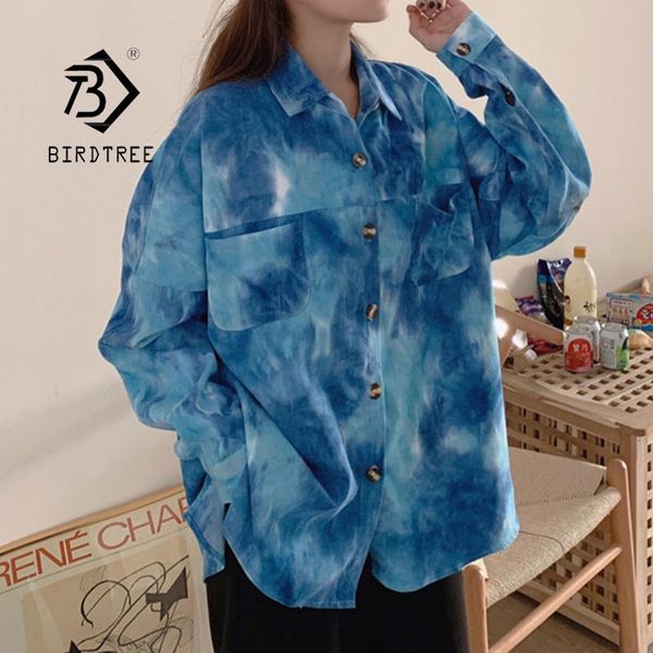 autumn women vintage tie dye corduroy oversize shirt batwing sleeve button up turn down collar blouse spring outwear t09 women's blouse, White
autumn women vintage tie dye corduroy oversize shirt batwing sleeve button up turn down collar blouse spring outwear t09 women's blouse, White