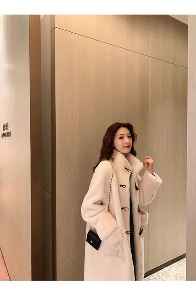 women's wool & blends women woolen outerwear fur coat arrival medium length stand collar, Black
women's wool & blends women woolen outerwear fur coat arrival medium length stand collar, Black