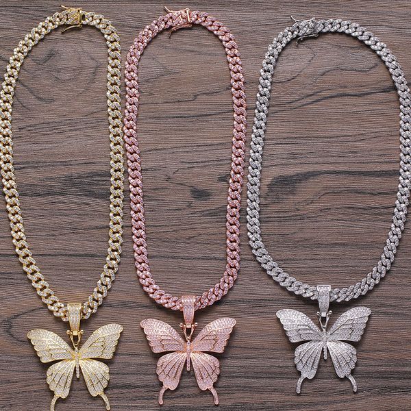 hip hop cubic zirconia bling out cuban chain butterfly pendants necklaces for men women fashion charm jewelry, Silver
hip hop cubic zirconia bling out cuban chain butterfly pendants necklaces for men women fashion charm jewelry, Silver