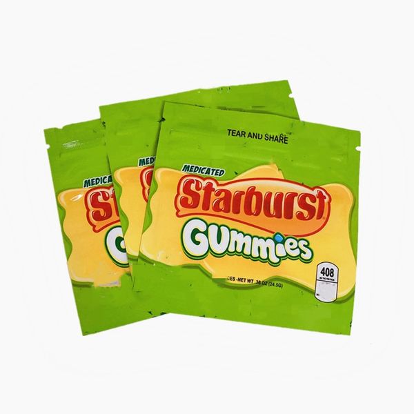 pouch starburst gummies edibles bag zipper smell proof mylar bags small resealable packing little pack package packaging
pouch starburst gummies edibles bag zipper smell proof mylar bags small resealable packing little pack package packaging