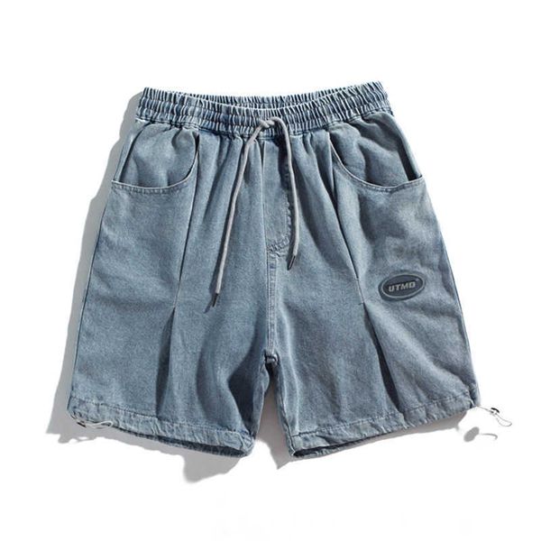 vulgarity no 2021 summer street multi pocket old denim men's drawstring shorts, Blue
vulgarity no 2021 summer street multi pocket old denim men's drawstring shorts, Blue