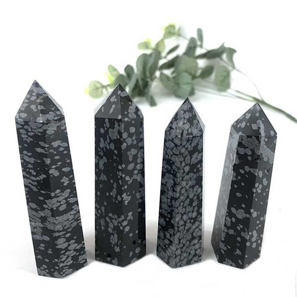 decorative objects & figurines natural quartz snowflake obsidian crystal wand point tower for home decoration
decorative objects & figurines natural quartz snowflake obsidian crystal wand point tower for home decoration