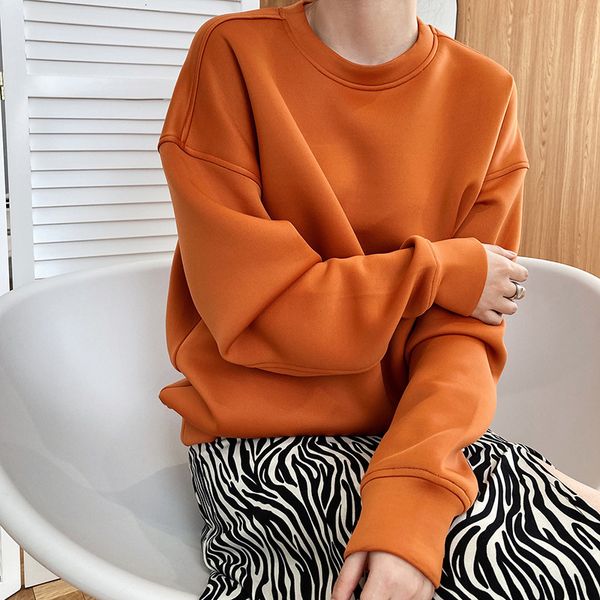 women's knits & tees autumn casual loose hoodies solid long sleeve sweatshirts cotton bf pullovers femme pw5r, White
women's knits & tees autumn casual loose hoodies solid long sleeve sweatshirts cotton bf pullovers femme pw5r, White