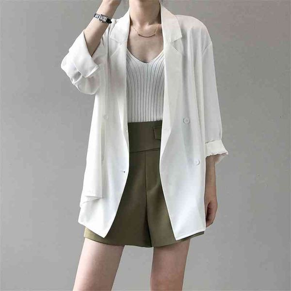 women's suits & blazers thin style coat turn down collar solid color blazer feminino ladies casaco for clothes t9e9, White;black
women's suits & blazers thin style coat turn down collar solid color blazer feminino ladies casaco for clothes t9e9, White;black