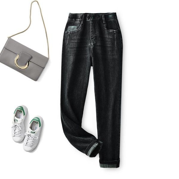 women's jeans shuchan 68.8% cotton ankle-length pants winter straight mid waist distressed designer zipper high street fashion, Blue
women's jeans shuchan 68.8% cotton ankle-length pants winter straight mid waist distressed designer zipper high street fashion, Blue