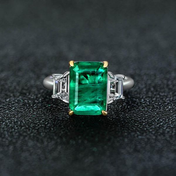 cluster rings emerald sterling silver ring for women's retro accessories s925 high grade elegant jewelry, Golden;silver
cluster rings emerald sterling silver ring for women's retro accessories s925 high grade elegant jewelry, Golden;silver