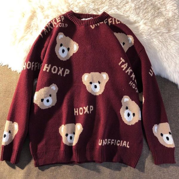 women's sweaters christmas sweater women men autumn bear knitted kawaii clothes coat harajuku cropped jumper pull plus size, White;black
women's sweaters christmas sweater women men autumn bear knitted kawaii clothes coat harajuku cropped jumper pull plus size, White;black