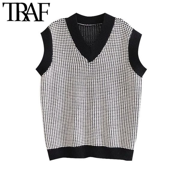 traf women fashion heart pattern loose knitted vest sweater vintage v neck sleeveless female waistcoat chic 210415, White
traf women fashion heart pattern loose knitted vest sweater vintage v neck sleeveless female waistcoat chic 210415, White