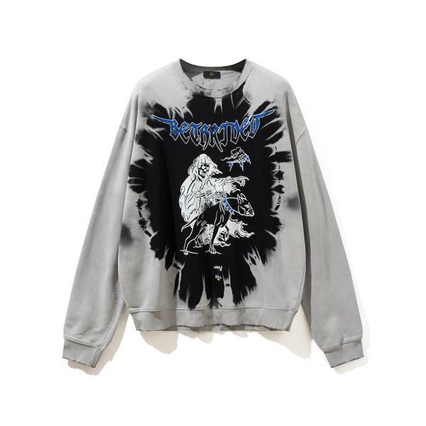 men's hoodies & sweatshirts fashion crew neck printed sweatshirt tie dye oversize hoodie wash ripped edge, Black
men's hoodies & sweatshirts fashion crew neck printed sweatshirt tie dye oversize hoodie wash ripped edge, Black