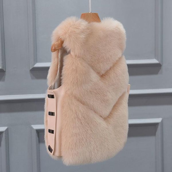 women's fur & faux 2021 spring woman vest jacket winter female fake sleeveless slim waistcoat ladies outerwear plus size q247, Black
women's fur & faux 2021 spring woman vest jacket winter female fake sleeveless slim waistcoat ladies outerwear plus size q247, Black
