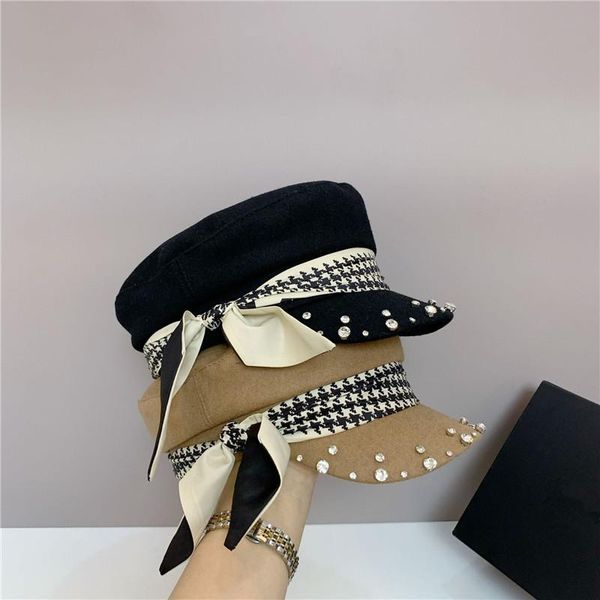stingy brim hats 202109-yy autumn houndstooth scarf bowknot big shine rhinestone decorate lady octagonal hat women visors cap, Blue;gray
stingy brim hats 202109-yy autumn houndstooth scarf bowknot big shine rhinestone decorate lady octagonal hat women visors cap, Blue;gray
