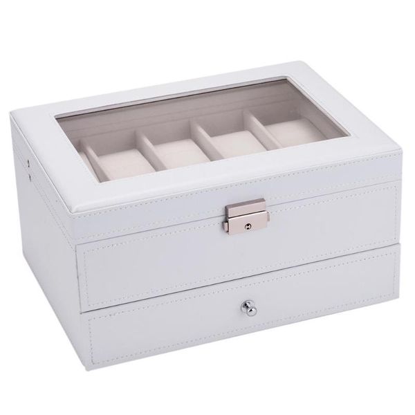 jewelry pouches, bags 10slots watch storage box white portable double-layer packaging organizer display case with real glass, Pink;blue
jewelry pouches, bags 10slots watch storage box white portable double-layer packaging organizer display case with real glass, Pink;blue