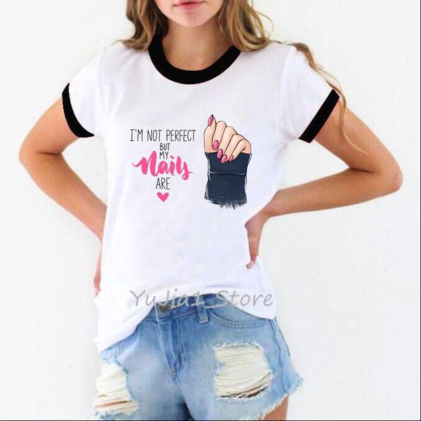 vogue womens t shirt cute nail polish tee femme i not perfect buy nails are funny shirts 90s graphic manicure, White
vogue womens t shirt cute nail polish tee femme i not perfect buy nails are funny shirts 90s graphic manicure, White