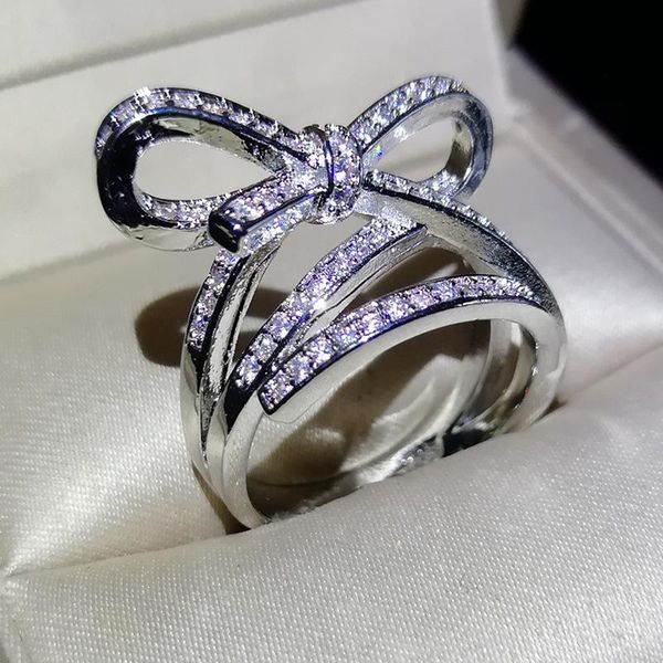 cute silver color bowknot ring with bling zircon stone for women fashion wedding engagement jewelry cluster rings, Golden;silver
cute silver color bowknot ring with bling zircon stone for women fashion wedding engagement jewelry cluster rings, Golden;silver