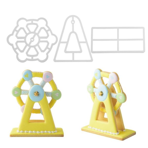 baking moulds 3pcs/set bakeware ferris wheel shaped cake tools plastic fondant biscuit mold mould cookie cutter kitchen gadgets
baking moulds 3pcs/set bakeware ferris wheel shaped cake tools plastic fondant biscuit mold mould cookie cutter kitchen gadgets