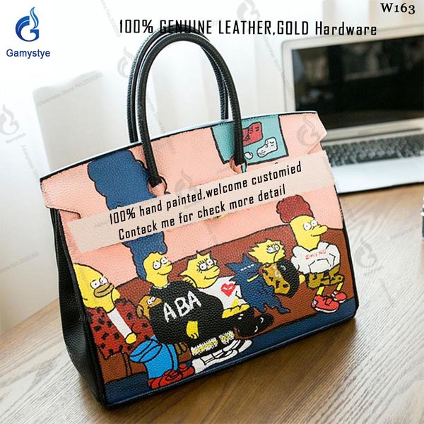 cartoon yellow hair boy family hand draw graffiti famous brand custom women totes cowhide handbags gifts genuine leather bags
cartoon yellow hair boy family hand draw graffiti famous brand custom women totes cowhide handbags gifts genuine leather bags