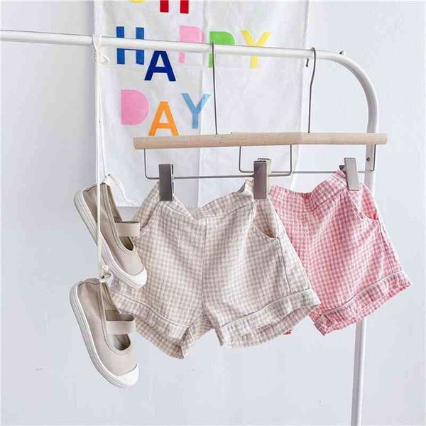 baby girls plaid cotton linen shorts korean style soft loose casual 1-6y 210708, Black
baby girls plaid cotton linen shorts korean style soft loose casual 1-6y 210708, Black