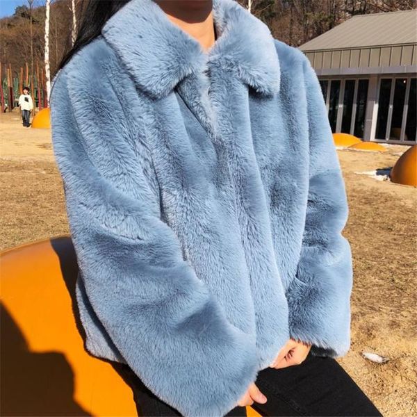 women's fur & faux fluffy jacket coat winter women solid mink warm thick 2021 fashion loose plush ladies coats, Black
women's fur & faux fluffy jacket coat winter women solid mink warm thick 2021 fashion loose plush ladies coats, Black