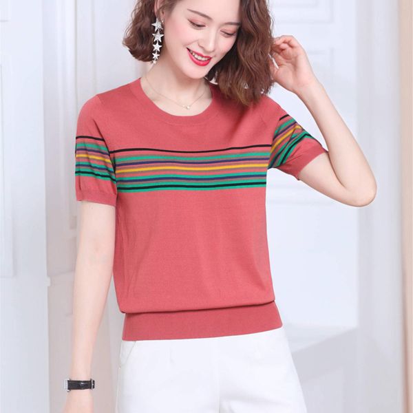 women's t-shirt femme shirt summer tshirt woman fashion thin sleeve clothes striped mesh women's mujer t-shirts in38, White
women's t-shirt femme shirt summer tshirt woman fashion thin sleeve clothes striped mesh women's mujer t-shirts in38, White
