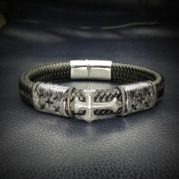 cuff classic genuine leather bracelet 2021 charm cross men chain fashion jewelry punk women's e0080, White
cuff classic genuine leather bracelet 2021 charm cross men chain fashion jewelry punk women's e0080, White