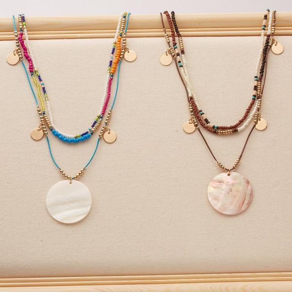 pendant necklaces bohemian colorful seed bead shell chip necklace statement short collar clavicle chain for womenboho jewelry, Silver
pendant necklaces bohemian colorful seed bead shell chip necklace statement short collar clavicle chain for womenboho jewelry, Silver