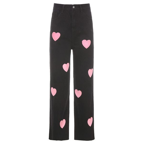 2011rapcopter heart print jeans pants y2k retro high waist pants harajuku denim pants for women straight jeans 90s autumn winter, Blue
2011rapcopter heart print jeans pants y2k retro high waist pants harajuku denim pants for women straight jeans 90s autumn winter, Blue