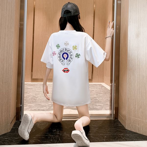 factory ch 2021 summer new net red cross loose t-shirt women's short sleeve western fashion letter print top, White
factory ch 2021 summer new net red cross loose t-shirt women's short sleeve western fashion letter print top, White