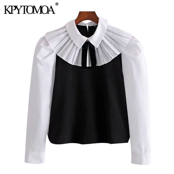 women sweet fashion with bow tied pleated patchwork blouses vintage long sleeve female shirts blusas chic 210416, White
women sweet fashion with bow tied pleated patchwork blouses vintage long sleeve female shirts blusas chic 210416, White