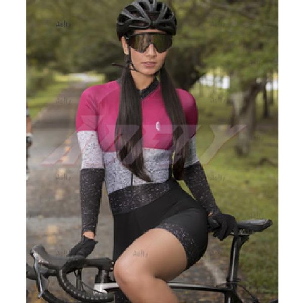 racing sets kafiwomen's long sleeved skinsuit triathlon clothes cycling jersey macacao ciclismo feminino jumpsuit thin pink pad, Black;blue
racing sets kafiwomen's long sleeved skinsuit triathlon clothes cycling jersey macacao ciclismo feminino jumpsuit thin pink pad, Black;blue