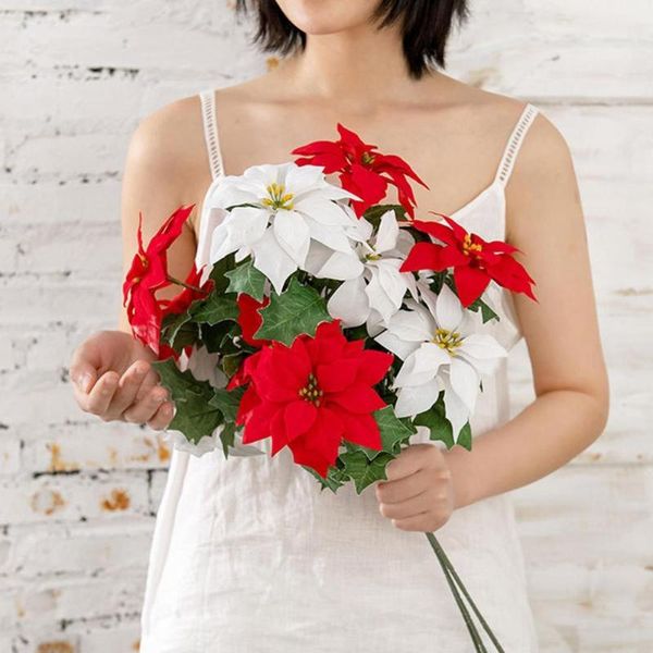 decorative flowers & wreaths fake poinsettia bouquet easy-caring shelf decor faux silk flower christmas simulation for office
decorative flowers & wreaths fake poinsettia bouquet easy-caring shelf decor faux silk flower christmas simulation for office