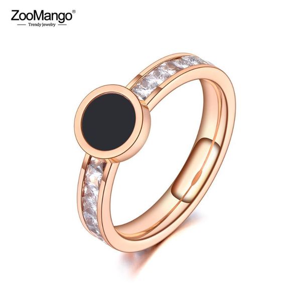 wedding rings zoomango trendy titanium steel black acrylic rose gold original design cz crystal ring jewelry for women zr20053, Slivery;golden
wedding rings zoomango trendy titanium steel black acrylic rose gold original design cz crystal ring jewelry for women zr20053, Slivery;golden