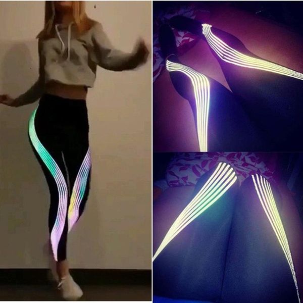 yoga outfits 2021 gym trainning women pants tight reflective strip laser print night run sports hips waist high slim leggings, White;red
yoga outfits 2021 gym trainning women pants tight reflective strip laser print night run sports hips waist high slim leggings, White;red