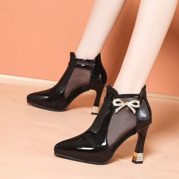 boots 2021 mesh short womens british style summer pumps breathable high-heeled women's shoes hollow thick heel sandals for women, Black
boots 2021 mesh short womens british style summer pumps breathable high-heeled women's shoes hollow thick heel sandals for women, Black