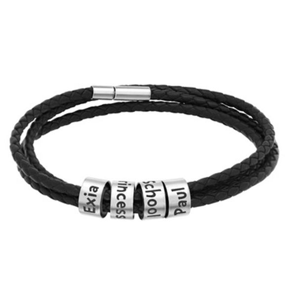 link, chain men's leather bracelet black letter cord personality braided simple style special birthday gift fashion jell@17
link, chain men's leather bracelet black letter cord personality braided simple style special birthday gift fashion jell@17
