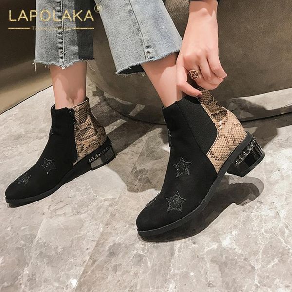 boots lapolaka 2021 design plus size 48 thick heels ankle woman shoes zip up comfy autumn winter ladies female, Black
boots lapolaka 2021 design plus size 48 thick heels ankle woman shoes zip up comfy autumn winter ladies female, Black