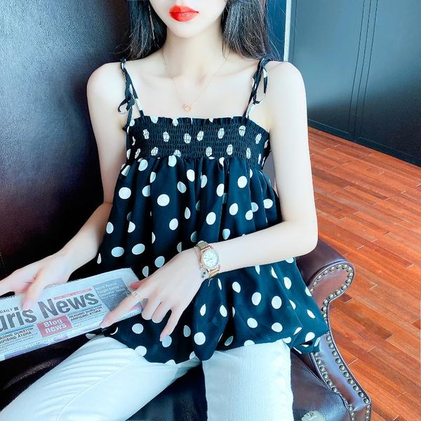 women's tanks & camis summer tank solid dot slash neck oversize sleeveless camisole black off shoulder fashion backless, White
women's tanks & camis summer tank solid dot slash neck oversize sleeveless camisole black off shoulder fashion backless, White