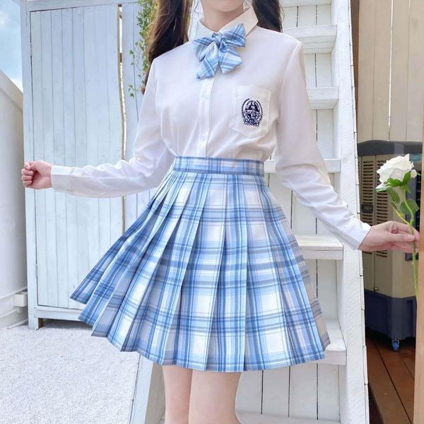 japanese jk uniform two piece women dress set white long sleeve shirts plaid mini skirt preppy style high waist 2
japanese jk uniform two piece women dress set white long sleeve shirts plaid mini skirt preppy style high waist 2