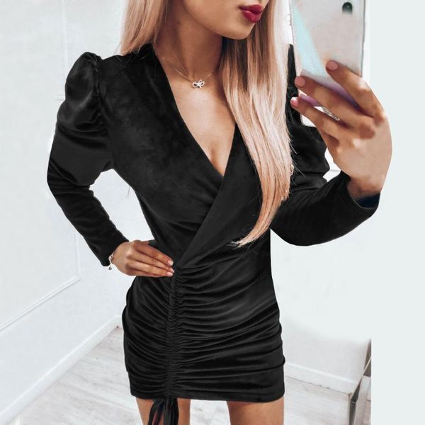 casual dresses 2021 autumn velvet dress elegant fashion party vestidos women long sleeve v-neck mini high waist drawstring bodycon, Black;gray
casual dresses 2021 autumn velvet dress elegant fashion party vestidos women long sleeve v-neck mini high waist drawstring bodycon, Black;gray