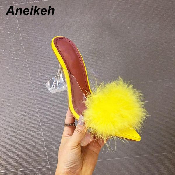 aneikeh 2021 summer fashion sandals women pvc open toe fluffy terlik crystal high heels lady wedding slip on pumps party shoes, Black
aneikeh 2021 summer fashion sandals women pvc open toe fluffy terlik crystal high heels lady wedding slip on pumps party shoes, Black