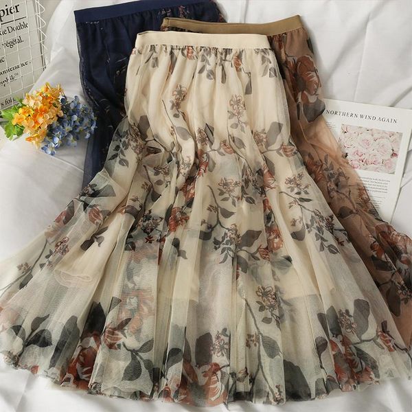 summer retro printed floral net yarn midi high-waist skirt female vintage temperament 2021 long fashion skirts, Black
summer retro printed floral net yarn midi high-waist skirt female vintage temperament 2021 long fashion skirts, Black