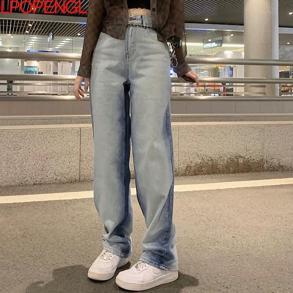 women's jeans autumn color matching high-waisted wide-leg casual loose tie-dye striped pattern women mopping trousers 2021, Blue
women's jeans autumn color matching high-waisted wide-leg casual loose tie-dye striped pattern women mopping trousers 2021, Blue