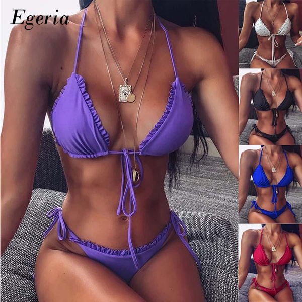 women's swimwear summer bikini 2pc women bathing suit push up bra bandage sets ladies halter lace swimsuit set, White;black
women's swimwear summer bikini 2pc women bathing suit push up bra bandage sets ladies halter lace swimsuit set, White;black
