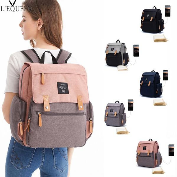lequeen diaper bag usb maternity nappy bags mummy large capacity travel backpack nursing for baby care women's fashion
lequeen diaper bag usb maternity nappy bags mummy large capacity travel backpack nursing for baby care women's fashion