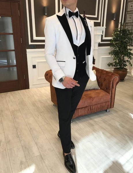 men's suits & blazers jeltoin white men suit slim fit 3 piece tuxedo prom wedding custom made groom party blazer terno masculino brideg, White;black
men's suits & blazers jeltoin white men suit slim fit 3 piece tuxedo prom wedding custom made groom party blazer terno masculino brideg, White;black