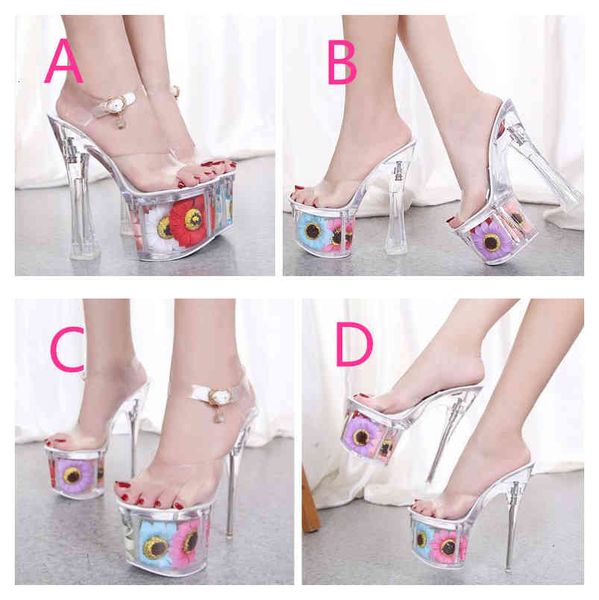 plus size 34 to 41 42 43 ladies platform flower clear jelly backless ultra high heels come with box, Black
plus size 34 to 41 42 43 ladies platform flower clear jelly backless ultra high heels come with box, Black