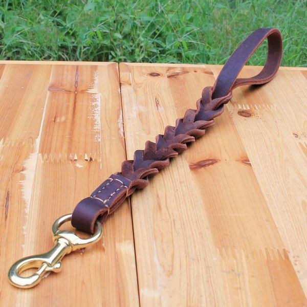 genuine leather large dog leashes short rope big weaving hauling resistant spring traction belt for walk collar collars &
genuine leather large dog leashes short rope big weaving hauling resistant spring traction belt for walk collar collars &
